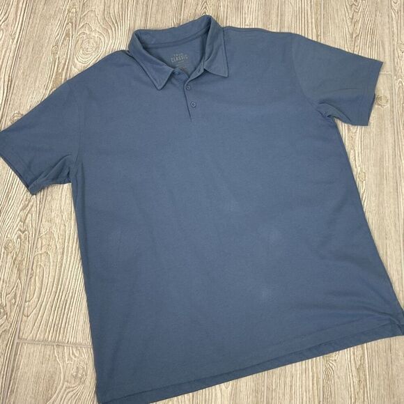 True Classic Short Sleeve Classic Polo Indigo Blue Size XL Ultra Soft - Picture 4 of 6